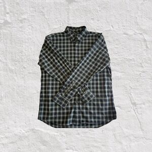 Uniqlo Button Down Men's XL Green Plaid Cotton Special Occasion Career Business